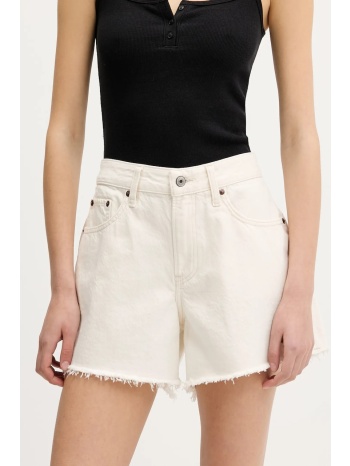τζιν σορτς abercrombie & fitch χρώμα μπεζ, ki149-5205