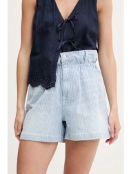 τζιν σορτς tommy jeans χρώμα: μπλε, dw0dw20085 93% βαμβάκι, 6% ελαστομυλίστερ, 1% ελαστάν