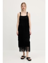 φόρεμα bimba y lola χρώμα: μαύρο, 251br9010.10000 100% πολυεστέρας