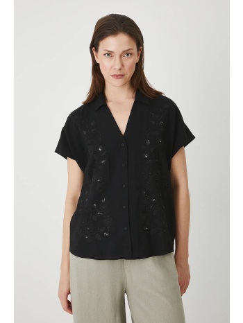 πουκάμισο medicine χρώμα μαύρο 80% modal, 20% πολυεστέρας