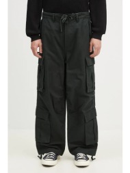 βαμβακερό παντελόνι vans premium classics lx baggy cargo pant χρώμα: πράσινο, vn000hmyd6p1 κύριο υλι