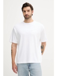 βαμβακερό μπλουζάκι calvin klein ανδρικό, χρώμα: άσπρο, lv04lc206g 100% βαμβάκι