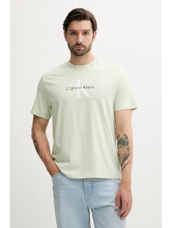 μπλουζάκι calvin klein jeans χρώμα πράσινο, lv04rb862g