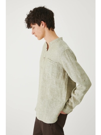 πουκάμισο από λινό medicine ανδρικά, χρώμα πράσινο 100%