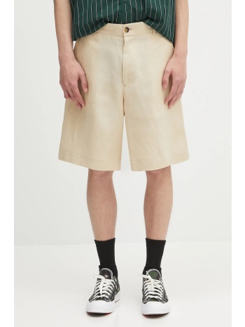 σορτς από λινό paul smith ανδρικό, χρώμα μπεζ