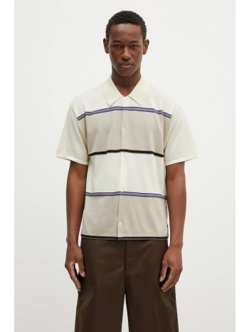 πλεκτή ζακέτα paul smith χρώμα μπεζ, m1r-263z-p02680 100%