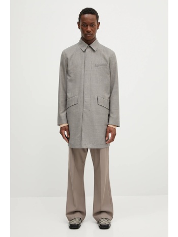 μάλλινο παλτό paul smith ανδρικό, χρώμα γκρι