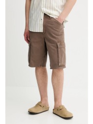 τζιν σορτς levi`s 478 baggy cargo shorts ανδρικό, χρώμα: καφέ, 001gu 100% βαμβάκι