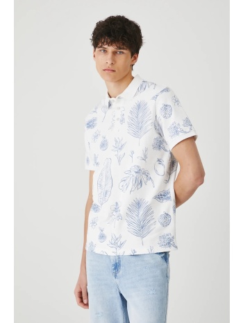 βαμβακερό μπλουζάκι πόλο medicine ανδρικά, χρώμα άσπρο