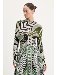 μακρυμάνικο farm rio χρώμα: πράσινο, 329045 85% βισκόζη, 15% ελαστάν