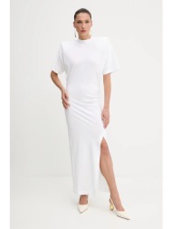 βαμβακερό φόρεμα pinko χρώμα: άσπρο, 105219 a2m2 100% βαμβάκι