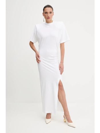 βαμβακερό φόρεμα pinko χρώμα άσπρο, 105219 a2m2 100%