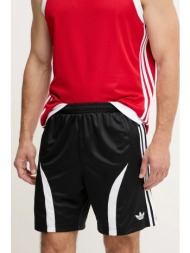 σορτς adidas originals teamgeist χρώμα: μαύρο, jc6230 100% ανακυκλωμένος πολυεστέρας