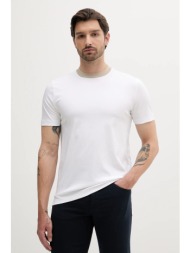 βαμβακερό μπλουζάκι boss ανδρικό, χρώμα: άσπρο, 50531793 100% βαμβάκι