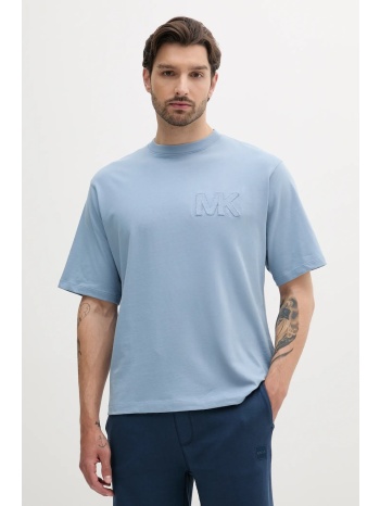 βαμβακερό μπλουζάκι michael kors ανδρικό, χρώμα μπλε