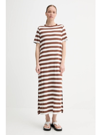 φόρεμα marc o`polo χρώμα καφέ, 5000006507 100% βισκόζη