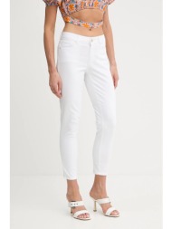 τζιν παντελόνι fracomina bella χρώμα: άσπρο, fp25sv8000w67601 97% βαμβάκι, 3% ελαστάν