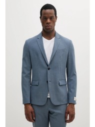 μπλέιζερ με μίγμα μαλλιού calvin klein ανδρικό, χρώμα: μπλε, k10k113944 κύριο υλικό: 52% πολυεστέρας