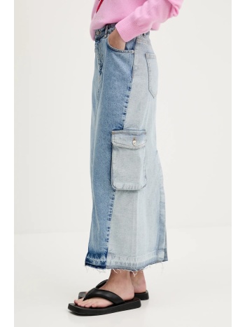 τζιν φούστα moschino jeans χρώμα μπλε, 0105 3719 100%