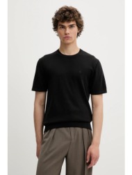 βαμβακερό μπλουζάκι calvin klein ανδρικό, χρώμα: μαύρο, lv04lc333g 100% βαμβάκι