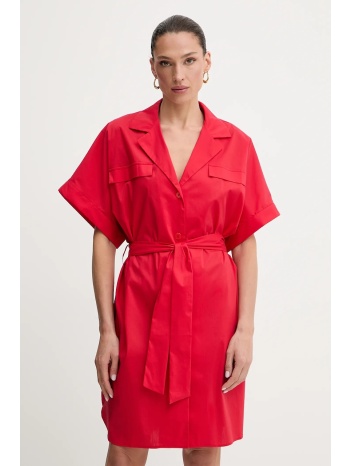 φόρεμα liu jo χρώμα κόκκινο, va5074.ts330 67% βαμβάκι, 30%