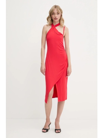 φόρεμα liu jo χρώμα ροζ, va5062.js360 95% βισκόζη, 5%