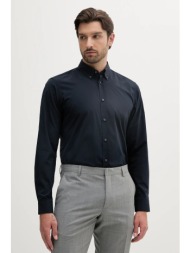 πουκάμισο boss χρώμα: ναυτικό μπλε, 50539917 100% πολυεστέρας