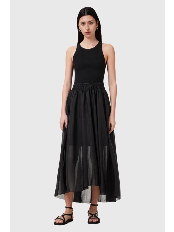φόρεμα allsaints zenia χρώμα μαύρο, w188dc φόδρα 100%