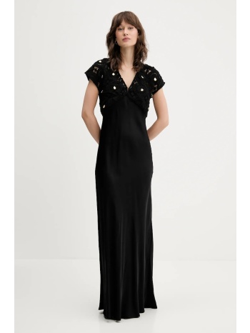 φόρεμα από μείγμα μαλλιού never fully dressed χρώμα μαύρο