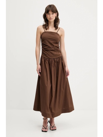 φόρεμα never fully dressed χρώμα καφέ, nfddr1632 υλικό 1