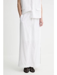 φούστα από λινό μείγμα gestuz χρώμα: άσπρο, 10910283 κύριο υλικό: 72% βισκόζη, 25% λινό, 3% ελαστάν
