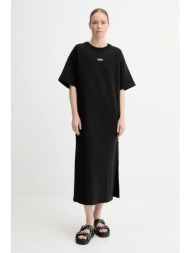 φόρεμα gestuz χρώμα: μαύρο, 10910335 75% οργανικό βαμβάκι, 20% πολυεστέρας, 5% ελαστάν