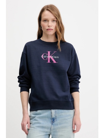 μπλούζα calvin klein jeans χρώμα ναυτικό μπλε, lv047b234g