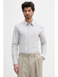 πουκάμισο calvin klein χρώμα: άσπρο, lv040bm108 96% βαμβάκι, 4% ελαστάν