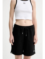 σορτς gestuz χρώμα: μαύρο, 10910317 75% οργανικό βαμβάκι, 20% πολυεστέρας, 5% ελαστάν