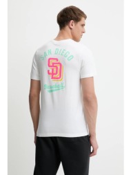 βαμβακερό μπλουζάκι nike san diego padres ανδρικό, χρώμα: άσπρο, n199-10a-pyp-saz 100% βαμβάκι