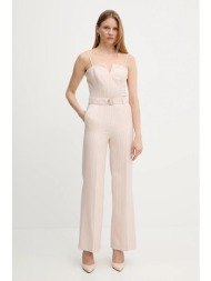 ολόσωμη φόρμα morgan pivi.f χρώμα: μπεζ, pivi.f κύριο υλικό: 72% πολυεστέρας, 25% βισκόζη, 3% ελαστά