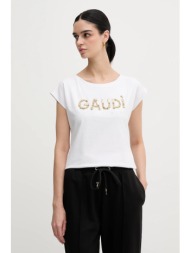 μπλουζάκι gaudi χρώμα: άσπρο, 511bd64025 95% βαμβάκι, 5% ελαστάν