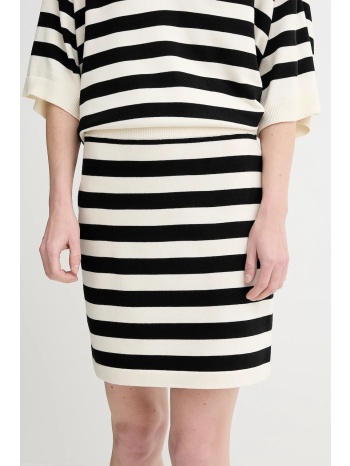 φούστα gestuz χρώμα μαύρο, 10910129 55% lenzing ecovero