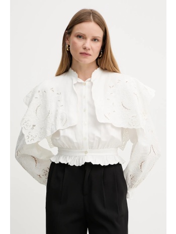 πουκάμισο από λινό twinset χρώμα άσπρο, 251ts2112 κύριο