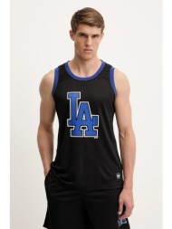 μπλουζάκι 47 brand mlb la dodgers χρώμα: μαύρο, bb012pmarex657801jk 100% πολυεστέρας