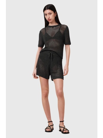 σορτς allsaints paloma χρώμα μαύρο, w076tc 100% ecovero