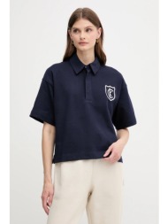 βαμβακερό μπλουζάκι πόλο calvin klein jeans χρώμα: ναυτικό μπλε, lv047b209g 100% βαμβάκι