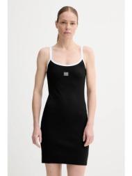 φόρεμα gestuz χρώμα: μαύρο, 10910278 94% βαμβάκι, 6% ελαστάν