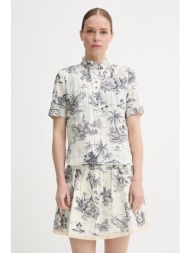 μπλουζάκι zadig&voltaire χρώμα: μπεζ, wwto01980 100% βαμβάκι