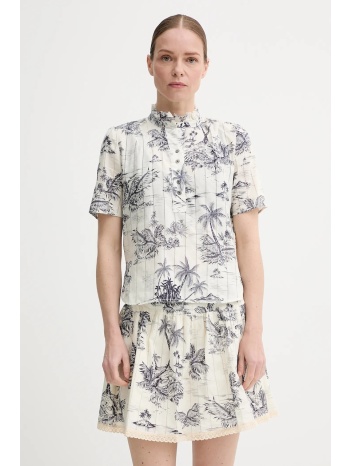 μπλουζάκι zadig&voltaire χρώμα μπεζ, wwto01980 100% βαμβάκι