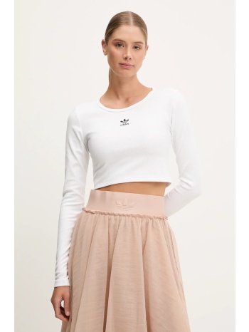 μακρυμάνικο adidas originals essential χρώμα άσπρο, jc9011