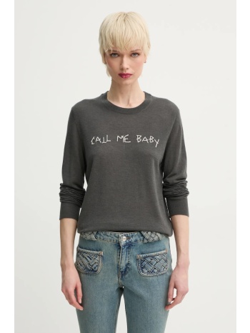 πουλόβερ κασμίρ zadig&voltaire γυναικείο, χρώμα γκρι