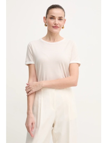 μπλουζάκι boss χρώμα μπεζ, 50454484 κύριο υλικό 49%