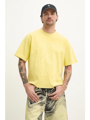 βαμβακερό μπλουζάκι camperlab ανδρικό, χρώμα πράσινο